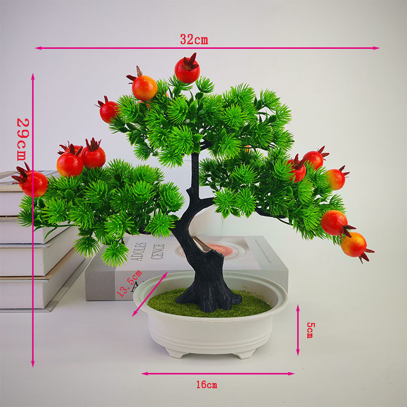 Bonsai artificial cu fructe variate, ramuri în formă de U, pentru decorare