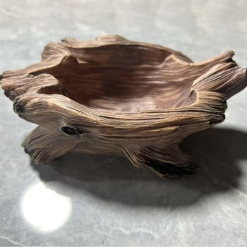Vas pentru suculente cu mai multe plante, micro-peisaj cu mai multe găuri, imitație de rădăcină din lemn, stil pastoral