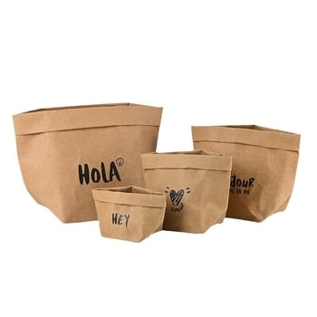 Saci lavabili din hârtie kraft pentru frigider, repartizarea legumelor, depozitare bucătărie îngroșată, organizator de birou de masă rezistent la umezeală — vânzare en gros