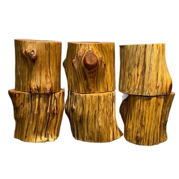 Taihang Thuja sculptură din rădăcină — suport pentru pix și decor de birou