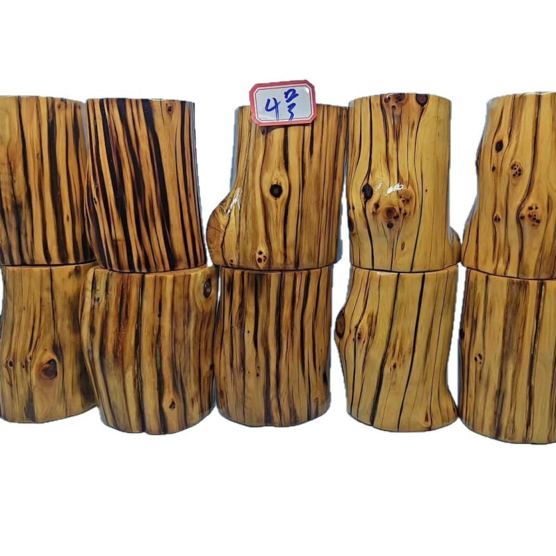Suport pentru pix din Taihang cliff Cypress cu noduri, sculptură în lemn, decor de birou, sculptură din rădăcină