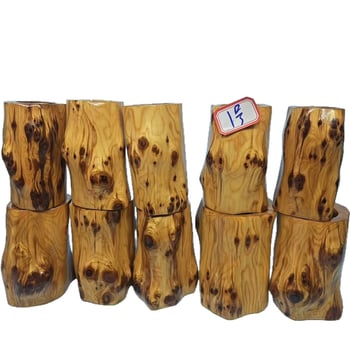 Suport pentru pixuri din lemn Burl Thuja, ornament sculptat din rădăcină, cadou din lemn