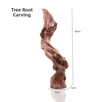 Ornament decorativ pentru acvariu din rășină, ramuri simulate și sculptură de rădăin, decor în stil rockery