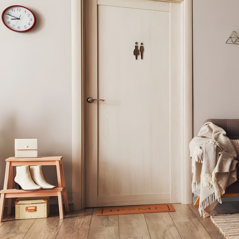 Decorațiune suspendată din lemn pentru interior, felie de lemn minimalist, ornament de perete 2D