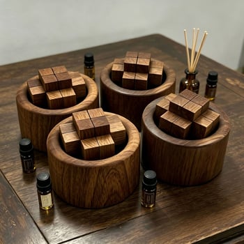 Difuzor de ulei esențial din lemn Sapele pentru casă și dormitor, parfum de durată, aromaterapie.