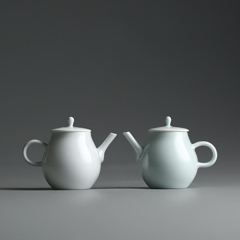 Ceainic Celadon cu glazură ceramică, mic ceainic pentru birou