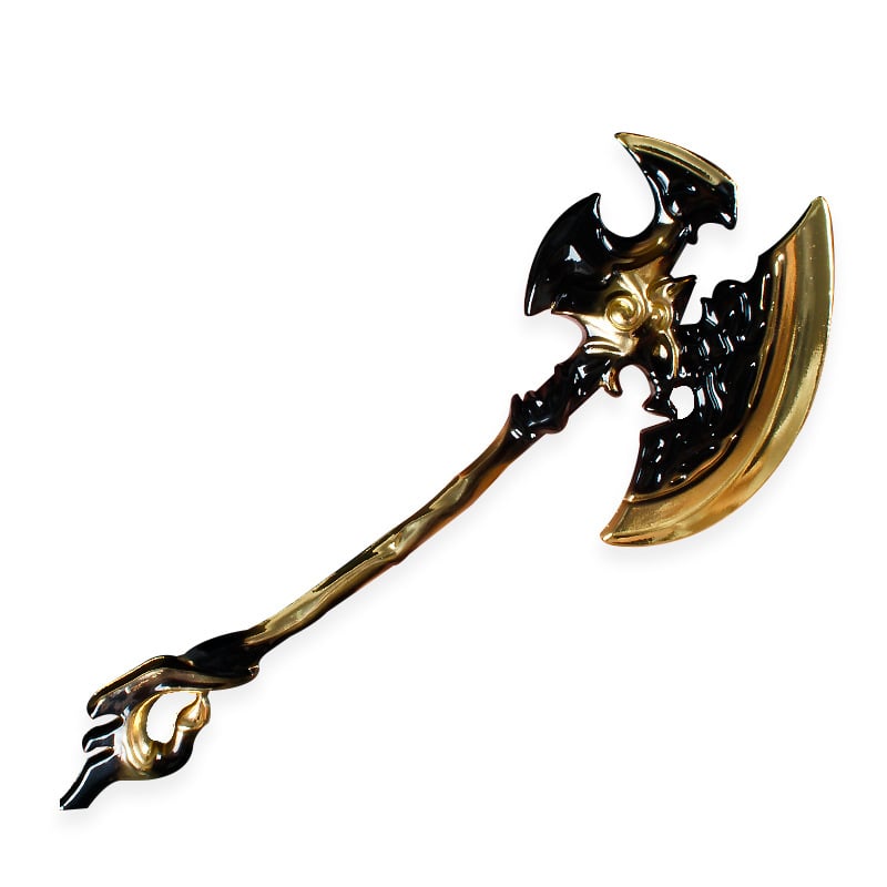 Cap de topor scheletic, 14 cm – model armă din aliaj de zinc