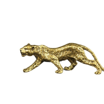 Pandant din alamă masivă, cu motiv leopard și bani – ornament de mână, piesă de expoziție în stil antic