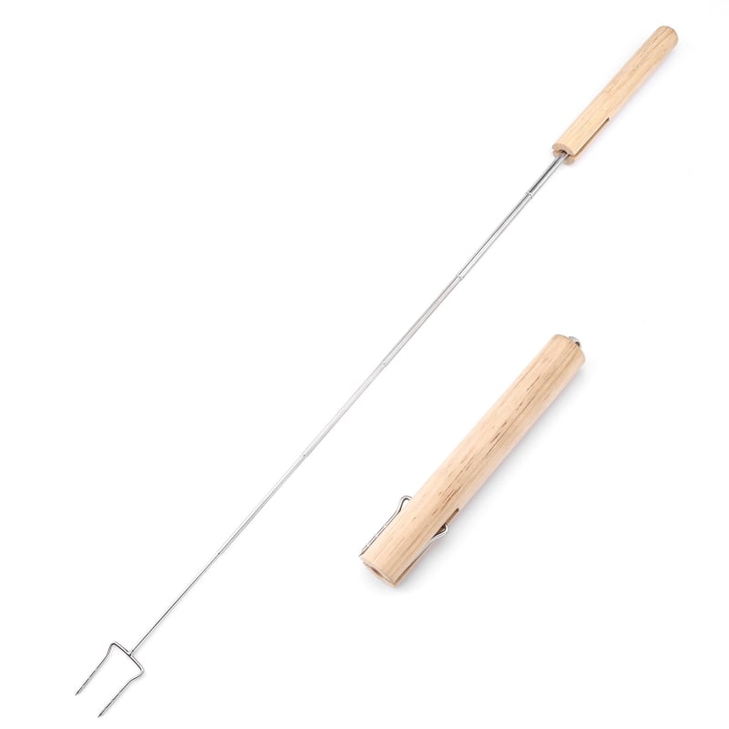 Frigărui portabile din oțel inoxidabil pentru grătar, bețe extensibile pentru camping, unelte pentru BBQ, frigărui pentru marshmallows