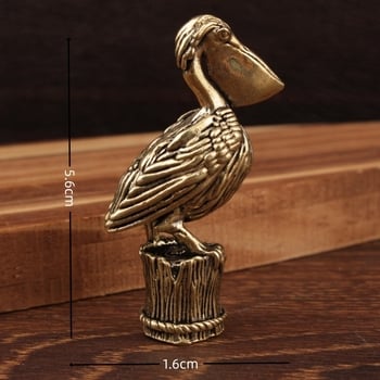Figurina tucan din alamă, ornament decorativ din metal, stil chinezesc, lucrat manual