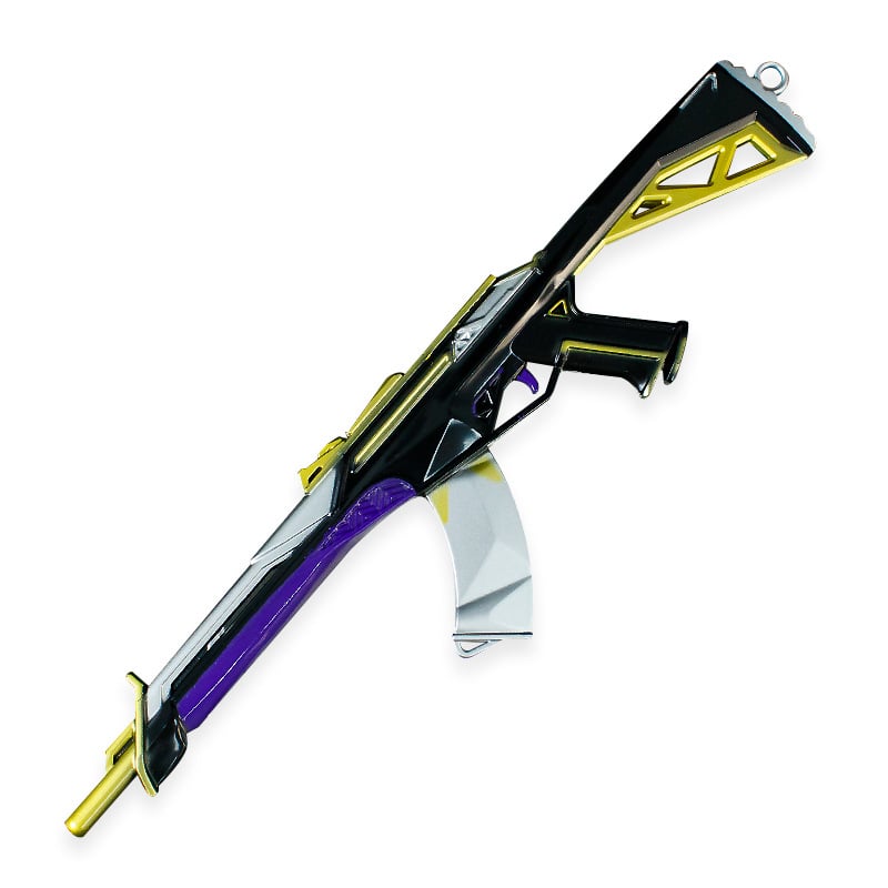 Figura Valorant metalică de 21 cm AK Purple Gold Frenzy pentru colecție