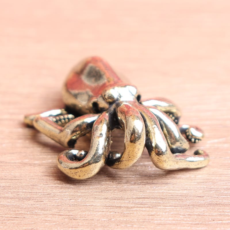 Alamă pură, caracatiță, calmar și sepie – ornament de masă pentru ceai, stil vintage