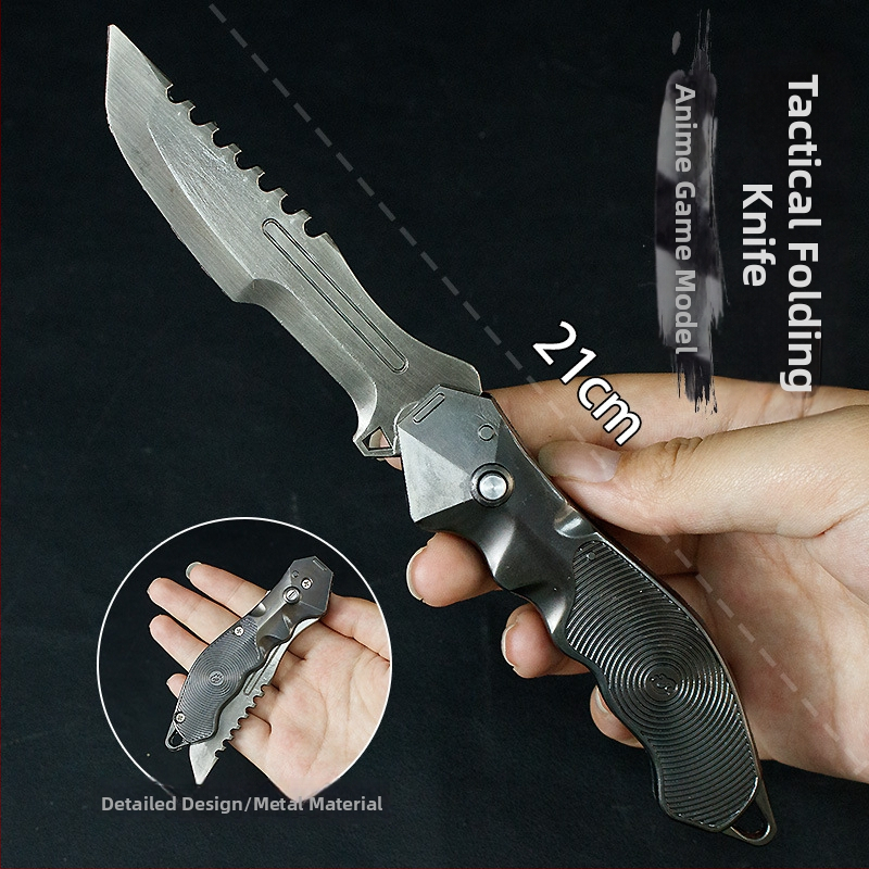 Skladacia čepeľ Dark Zone T-Force 21 cm, kovová ozdoba na model zbrane, rekvizita, nenabrúsená