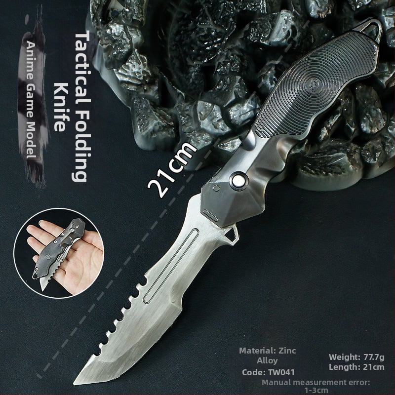 Skladacia čepeľ Dark Zone T-Force 21 cm, kovová ozdoba na model zbrane, rekvizita, nenabrúsená