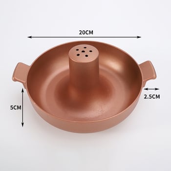 Hot Pot din Beijingul vechi, fund gros și design trombă de elefant, aliaj de aluminiu, 4,1–6 L, antiaderent, compatibil cu aragazul cu gaz