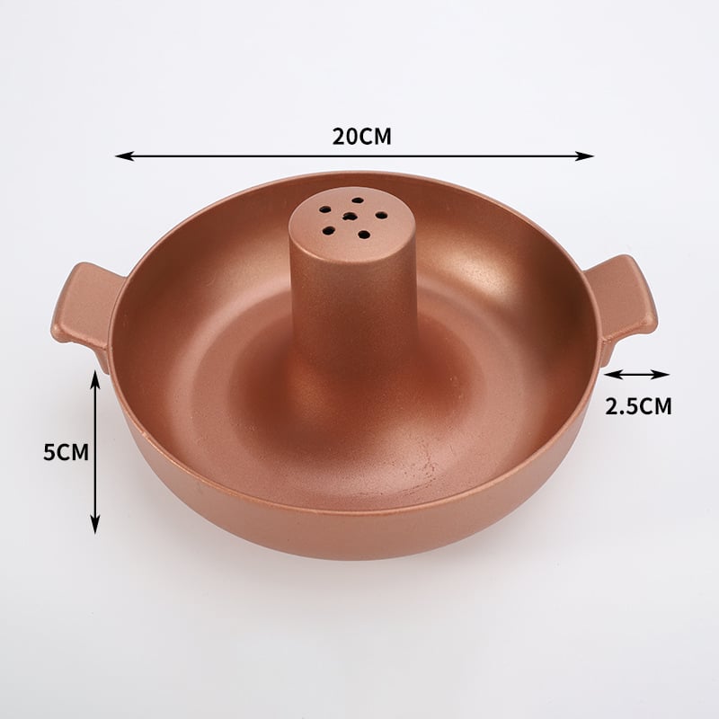Hot Pot din Beijingul vechi, fund gros și design trombă de elefant, aliaj de aluminiu, 4,1–6 L, antiaderent, compatibil cu aragazul cu gaz