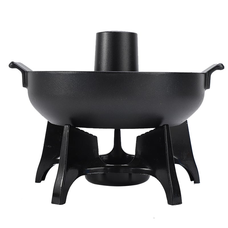 Hot Pot din Beijingul vechi, fund gros și design trombă de elefant, aliaj de aluminiu, 4,1–6 L, antiaderent, compatibil cu aragazul cu gaz