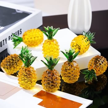 Ananas din citrin – ornament din cristal pentru hol și mobilier