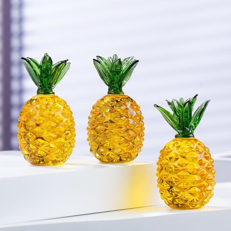 Ananas din citrin – ornament din cristal pentru hol și mobilier