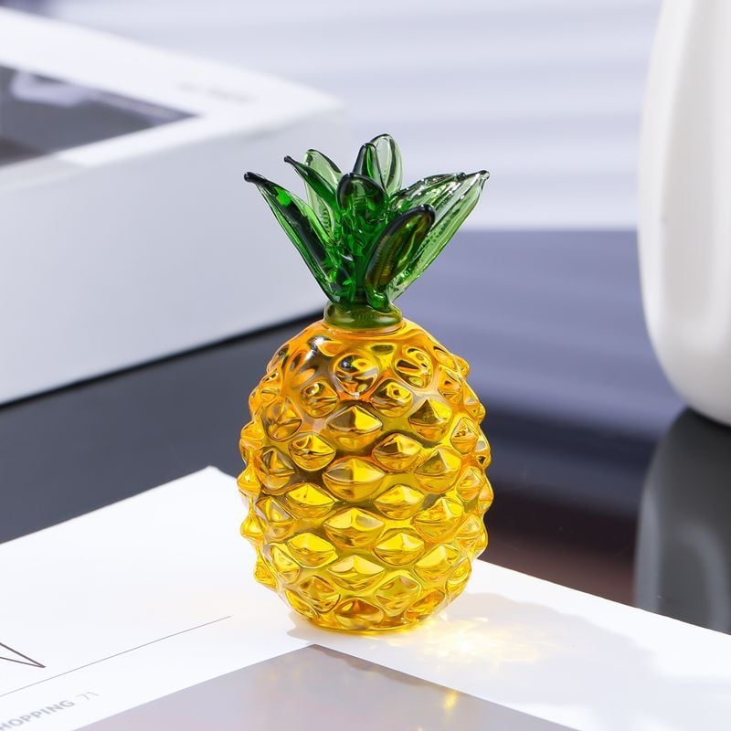 Ananas din citrin – ornament din cristal pentru hol și mobilier