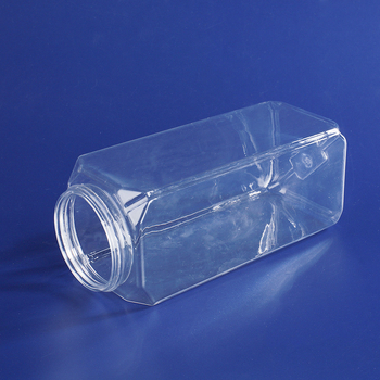 Recipient din plastic transparent pentru alimente: nuci, cereale, gustări și miere; sigilat; ambalaj PET universal