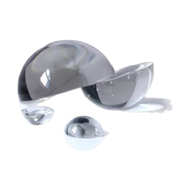 Ornament din cristal în formă de semisferă și greutate pentru hârtie cu lentilă convexă – decor de perete din sticlă