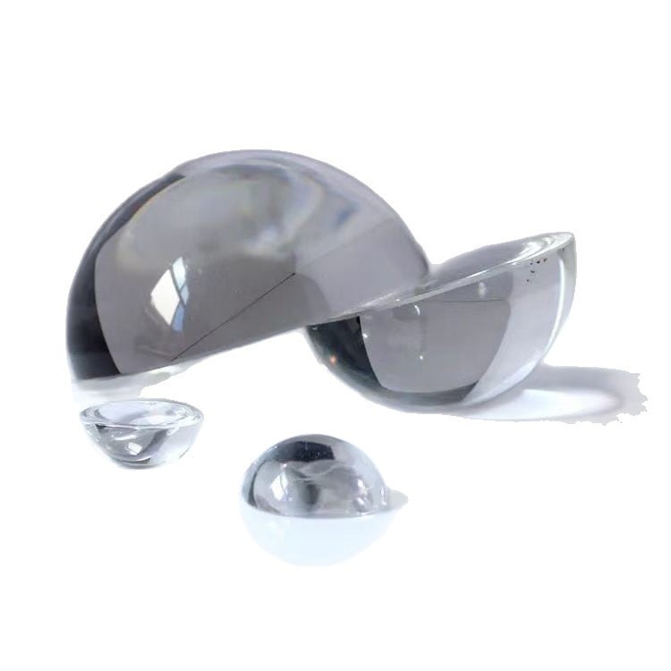 Ornament din cristal în formă de semisferă și greutate pentru hârtie cu lentilă convexă – decor de perete din sticlă