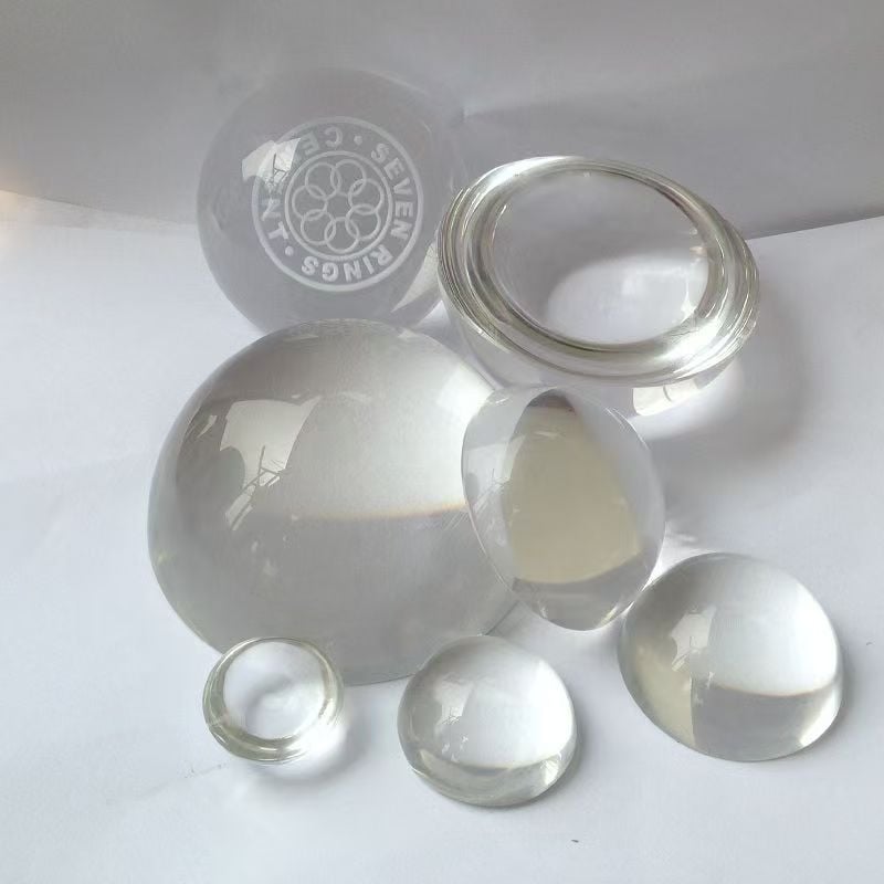 Ornament din cristal în formă de semisferă și greutate pentru hârtie cu lentilă convexă – decor de perete din sticlă