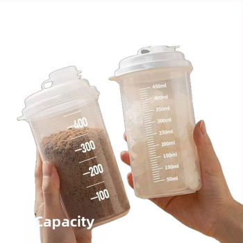 Dóza na biely cukor, potravinárska, uzavretá a odolná voči vlhkosti, valcová kuchynská nádoba na múku a škrob s odmerkou, 301 – 500 ml, vhodná do mikrovlnnej rúry