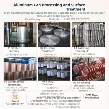 Borcan mini din aliaj de aluminiu, cu gură largă, pentru ambalarea pulberilor, imprimare UV a logo-ului