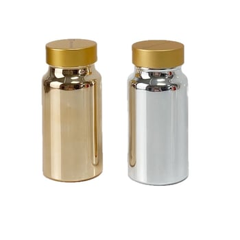 Borcan mini din aliaj de aluminiu, cu gură largă, pentru ambalarea pulberilor, imprimare UV a logo-ului