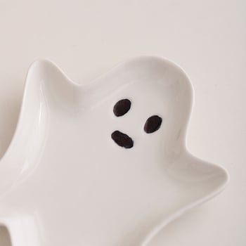 Tavă albă din porțelan pentru depozitarea bijuteriilor, tavă decorativă din ceramică pentru bijuterii