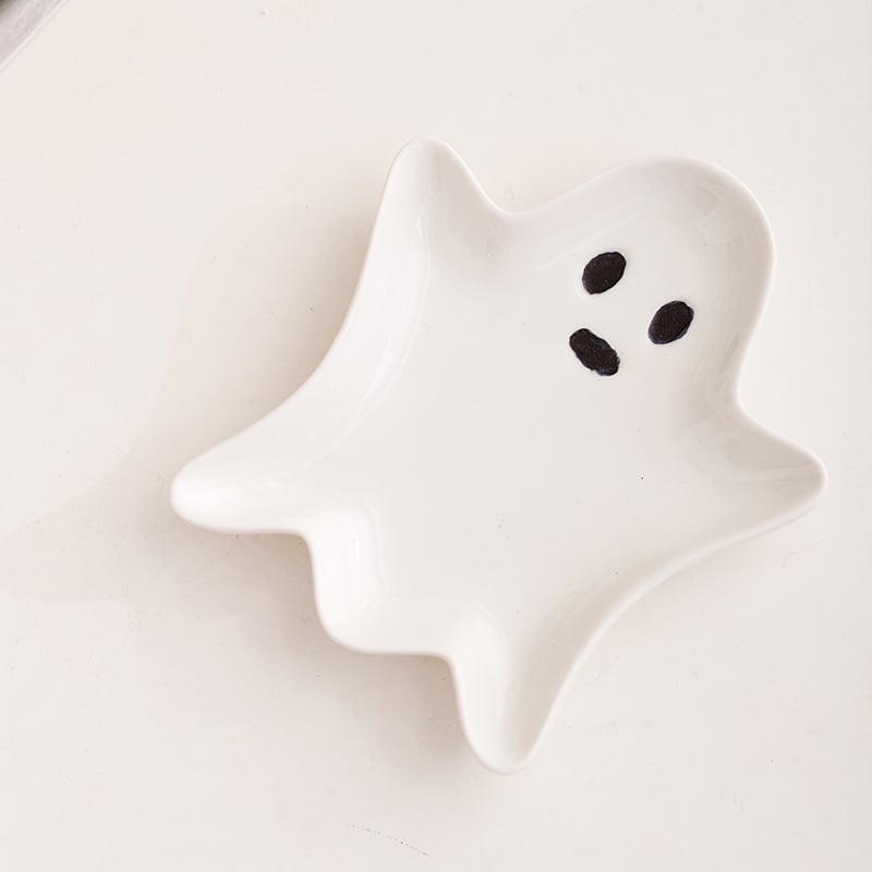 Tavă albă din porțelan pentru depozitarea bijuteriilor, tavă decorativă din ceramică pentru bijuterii