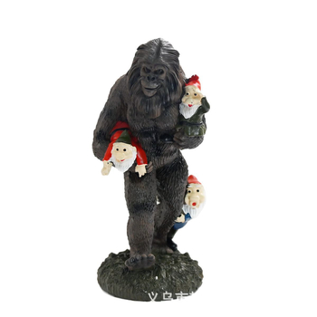 Ručna izrada smolne figurice: gnom, orangutan i medvjed, za unutarnju i vanjsku dekoraciju