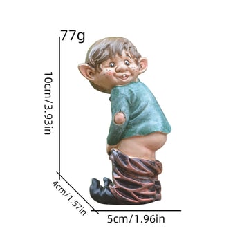 Statuie de grădină din rășină – figură pitic-elf, ornament decorativ creativ
