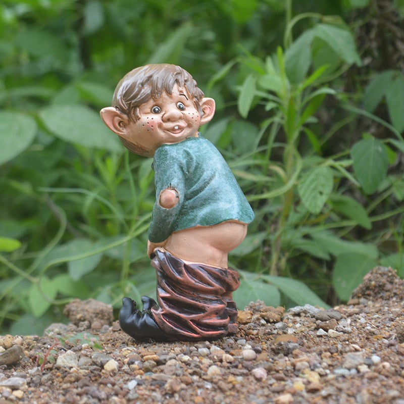 Statuie de grădină din rășină – figură pitic-elf, ornament decorativ creativ