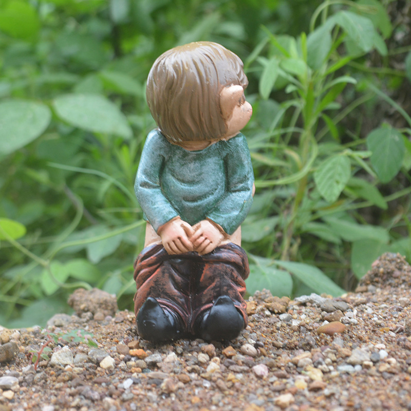 Statuie de grădină din rășină – figură pitic-elf, ornament decorativ creativ