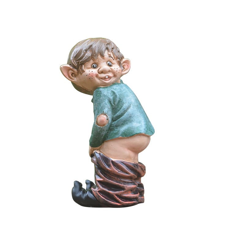 Statuie de grădină din rășină – figură pitic-elf, ornament decorativ creativ