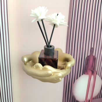 Decorațiune de perete din rășină pentru birou, spațiu de depozitare de mărime palmă, stil creativ