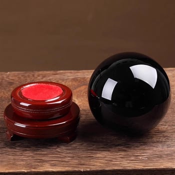 Sferă mare din obsidian negru, lustruită, pentru sufragerie, birou și hol