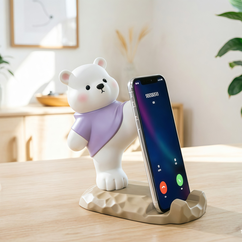 Veliki držač za telefon s likom crtani medvjeda, ukras stola i držač za tablet