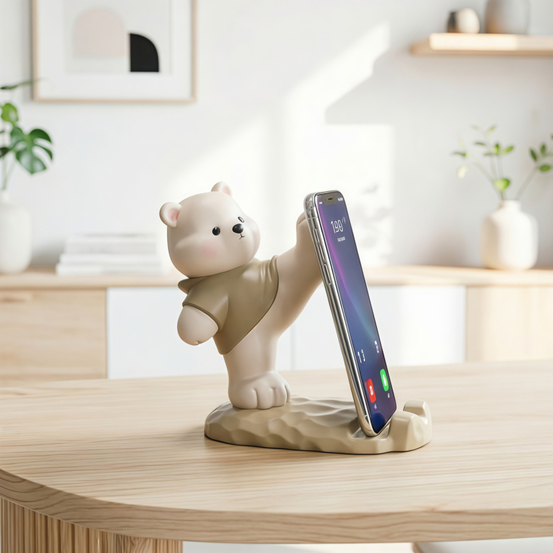 Veliki držač za telefon s likom crtani medvjeda, ukras stola i držač za tablet