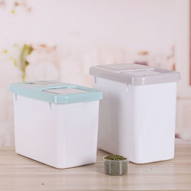 Recipient de stocare pentru cereale și orez, glisant, etanș și protejat împotriva insectelor, capacitate 7/10/15 kg