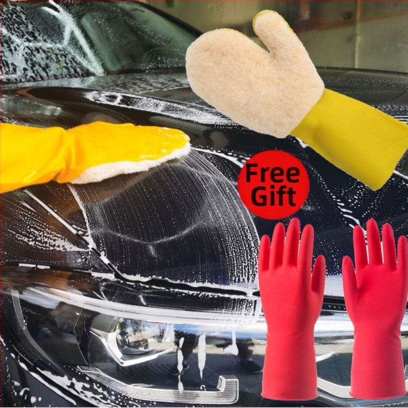 Mănuși din latex cu căptușeală de fleece, pentru spălarea mașinii și curățenie în casă, în sezonul rece