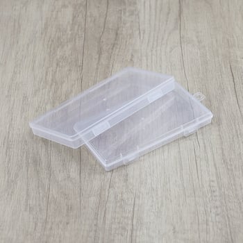 Casetă transparentă din plastic PP, organizator cu compartimente pentru echipament de pescuit, piese mici, bijuterii și carduri