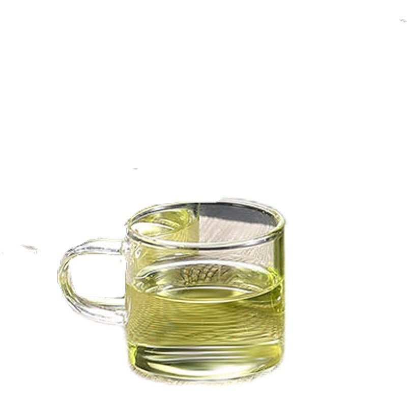 Set de ceai din sticlă pentru uz casnic, cu filtru Pu'er Gongfu și separare ceai-apă, set de cești roșii cu mânere duble, ceainic pentru o singură infuzie