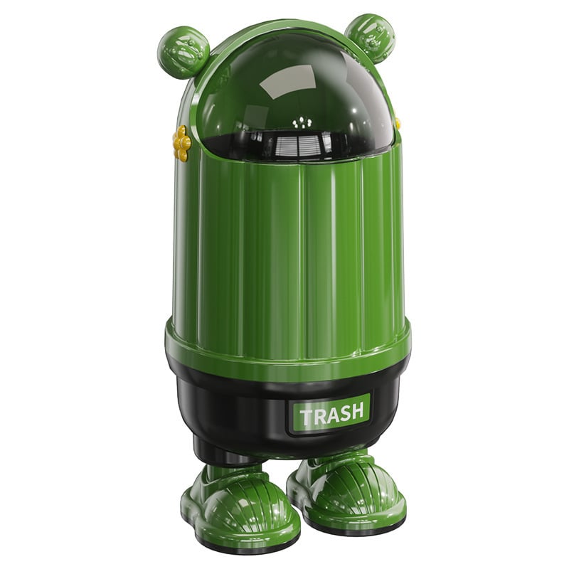 Coș de gunoi din plastic, cu capac basculant magnetic, 5L, pentru sufragerie, dormitor și baie