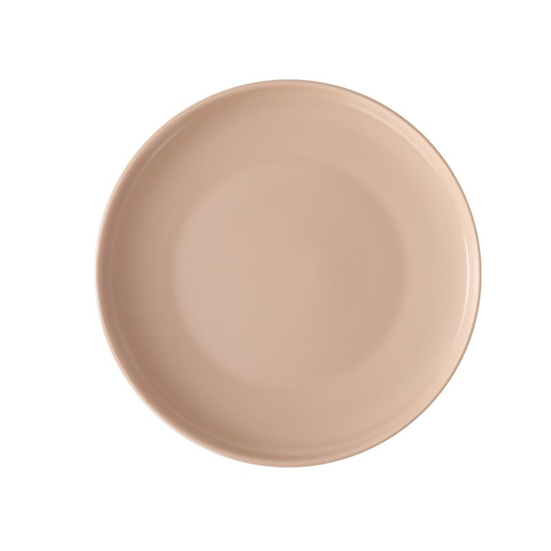 Farfurie rotundă din ceramică în stil Nordic Morandi, minimalist pentru mese zilnice – pizza, friptură, paste și desert