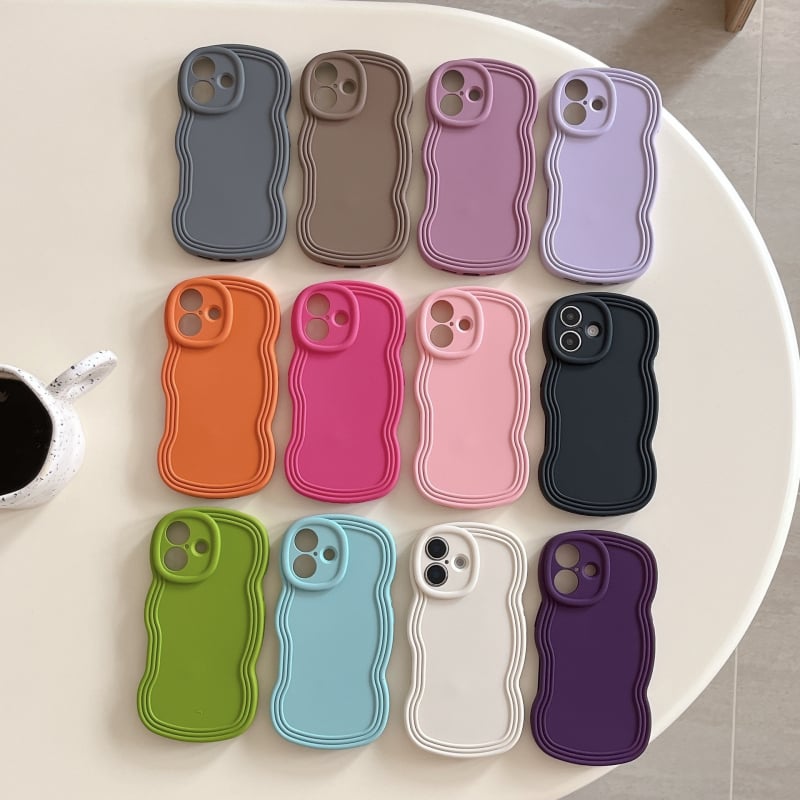 Carcasă TPU pentru iPhone în stil Ins, design minimalist de nișă, husă moale cu margine ondulată, protecție anti-cădere, anti-amprentă, finisaj mat