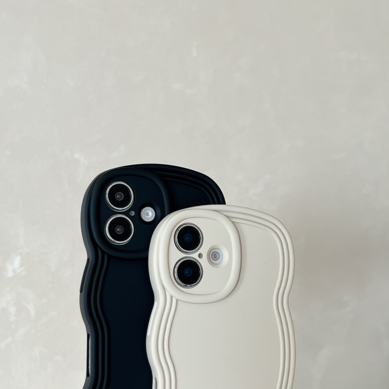 Carcasă TPU pentru iPhone în stil Ins, design minimalist de nișă, husă moale cu margine ondulată, protecție anti-cădere, anti-amprentă, finisaj mat